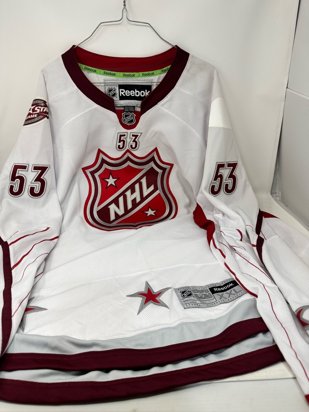 Reebok White & Maroon NHL All-Star Hockey Jersey - #53 signed Skinner 2X preowne